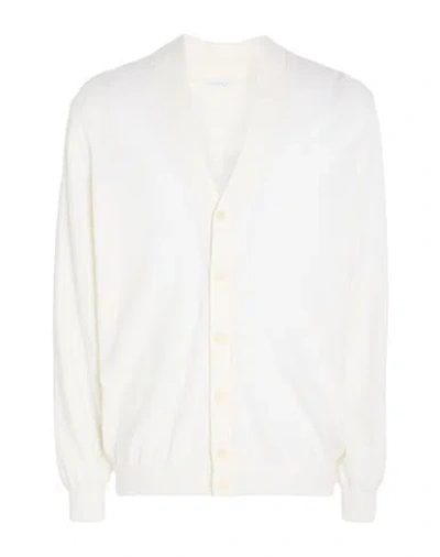 Manipur Cashmere Man Cardigan Ivory Size 44 Wool In White