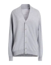 Manipur Cashmere Man Cardigan Light Grey Size 40 Wool In Gray