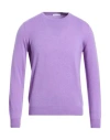 Manipur Cashmere Man Sweater Lilac Size 36 Wool In Purple