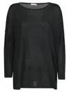 Manipur Silk Blend Cashmere Sweater In Black