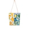 Manipuri Floral-print Tote Bag In Yellow