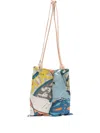Manipuri Mini Jean Tote Bag In Orange