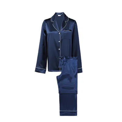 Manito Authentic Women's Pajama Set - Navy Blue, White