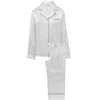 Manito Authentic Women's Pajama Set - Peony White, Black In White