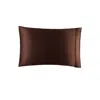 Manito Brown The Twenty Two Silk Pillowcase Set - Chocolate In Brown