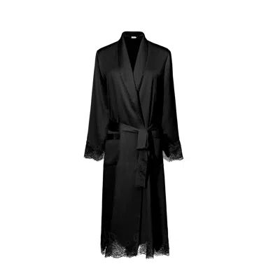 Manito Luella Lace Women's Robe - Black