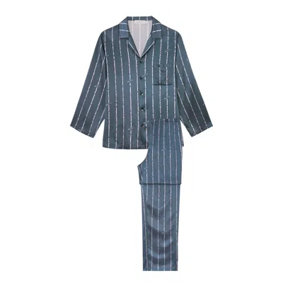 Manito Men's Blue Ocean Stripe Men's Pajama Set