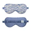 Manito Men's Blue Ocean Wave Men's Silk Eye Mask In Blue