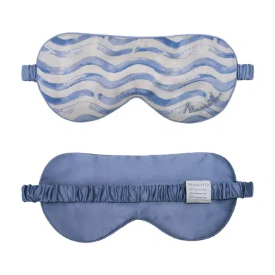 Manito Men's Blue Ocean Wave Men's Silk Eye Mask