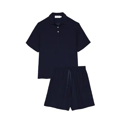 Manito Men's Remington Men's Short Lounge Set - Medieval Blue