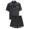 Manito Men's Ribbon Men's Short Pajama Set - Black In Black