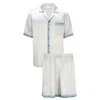 Manito Men's Silver Inkmark Men's Short Pajama Set In Silver