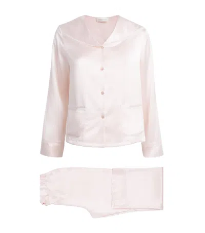 Manito Mulberry Silk Effie Pyjamas In Pink