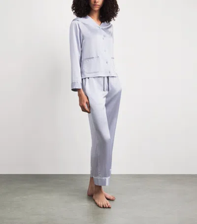 Manito Mulberry Silk Effie Pyjamas In Purple