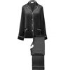 Manito New Authentic Women's Short Pajama Set - Classic Black In Black
