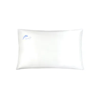 Manito Ocean Blue Silk Pillowcase - Ocean Blue In White
