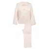 Manito Pink / Purple Duchess Women's Silk Pajama Set - Ballet Pink
