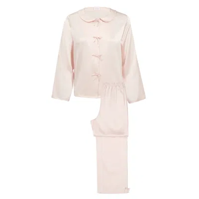 Manito Pink / Purple Duchess Women's Silk Pajama Set - Ballet Pink