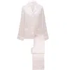 Manito Pink / Purple New Authentic Women's Short Pajama Set - Petal Pink In Pink/purple