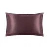 Manito Pink / Purple The Twenty Two Silk Pillow Sham Set - Plum Purple In Pink/purple