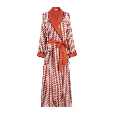 Manito Red Infinite Women's Long Robe - Infinite Orange