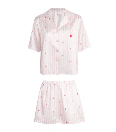 Manito Summer Fruits Short Pyjama Set In Pink
