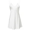 Manito Women's Basal Silk Slip Dress - Peony White In White