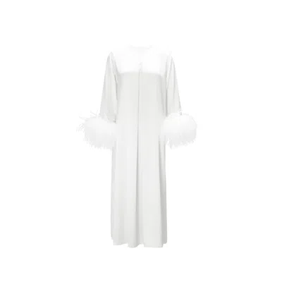Manito Women's Fiesta Long Sleeve Nightdress - White