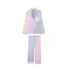 Manito Women's Macaron Silk Pajama Set