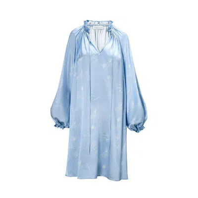 Manito Women's Ocean Blue Long Sleeved Nightdress - Ocean Blue