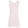Manito Women's Pink / Purple Duchess Silk Ruffle Dress - Ballet Pink