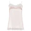 Manito Women's Latica Lace Silk Camisole Top - White In Pink/purple