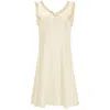 Manito Women's Yellow / Orange Duchess Silk Ruffle Dress - Pear Sorbet