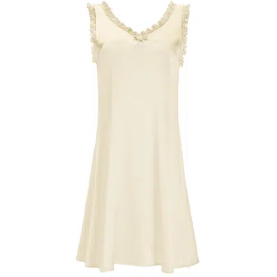 Manito Women's Yellow / Orange Duchess Silk Ruffle Dress - Pear Sorbet