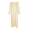 Manito Women's Yellow / Orange Echoes Silk Ruffle Dress - Pear Sorbet In Yellow/orange
