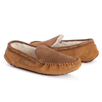 Manitobah Mukluks Men's Everett Moccasin Slippers In Camel In Brown