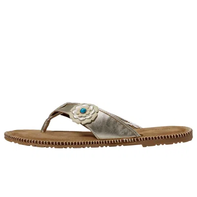 Manitobah Mukluks Wasaga Flip-flop Metallic / Metallique 4061603 Women's In Multi