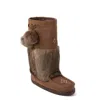 Manitobah Snowy Owl Women's Brown Suede Waterproof Moc Toe Mid-calf Jobb1301 In Brown