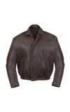 Manokhi Adwa Calfskin Leather Jacket In Brown
