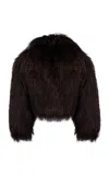 Manokhi Bruna Tibetan Shearling Fur Coat In Brown