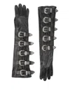 Manokhi Buckle-embellished Leather Gloves In Black