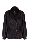 Manokhi Deea Sheep Leather Jacket In Black