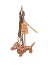 Manokhi Dog-appliqué Charm In Brown