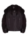 Manokhi Jade Shearling Jacket In Black