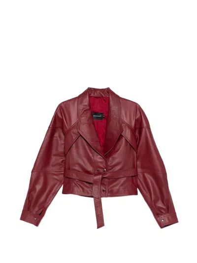 Manokhi Karo Self-tie Jacket In Red
