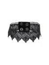 Manokhi Cotton Lace Choker Necklace In Black