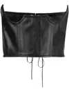 Manokhi Lace-up Corset Top In Black