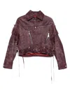 Manokhi Lace-up Detail Jacket In Brown