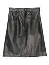 Manokhi Leather A-line Skirt In Black