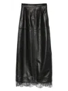 Manokhi Leather A-line Skirt In Black